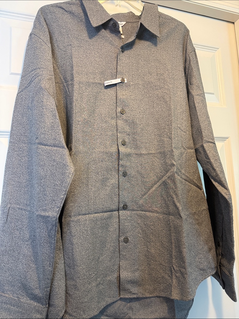 Calvin Klein Men's Button-Down Shirt in Heather Gray XL NWT